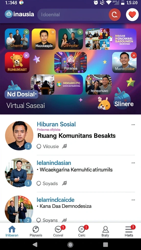 Tampilan awal aplikasi 77SINGA yang menarik.