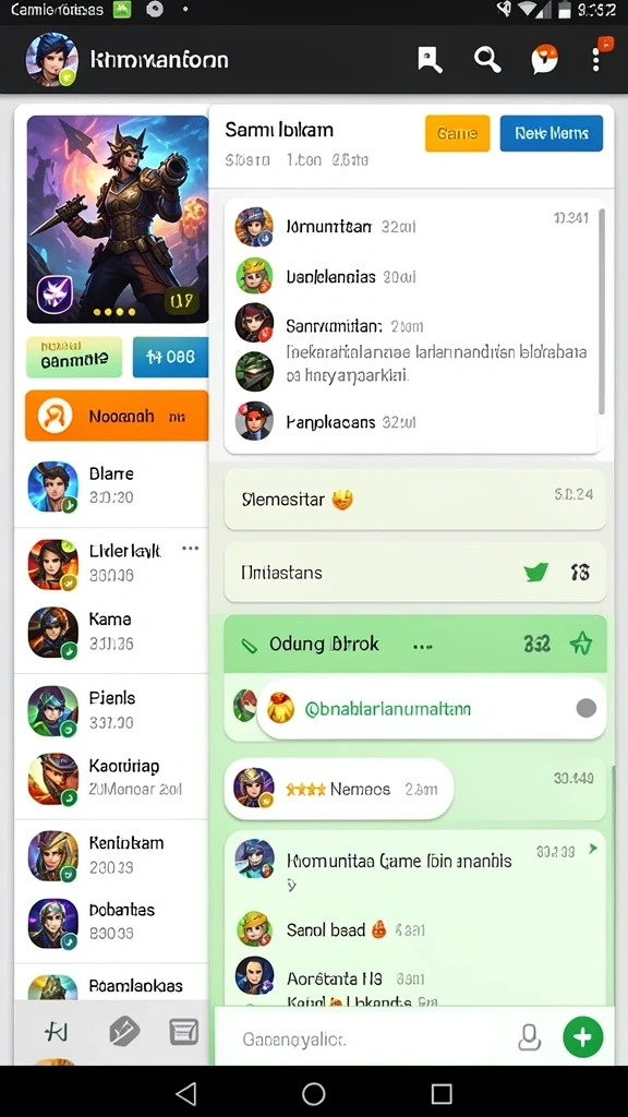 Fitur sosial yang memungkinkan interaksi antar pemain.