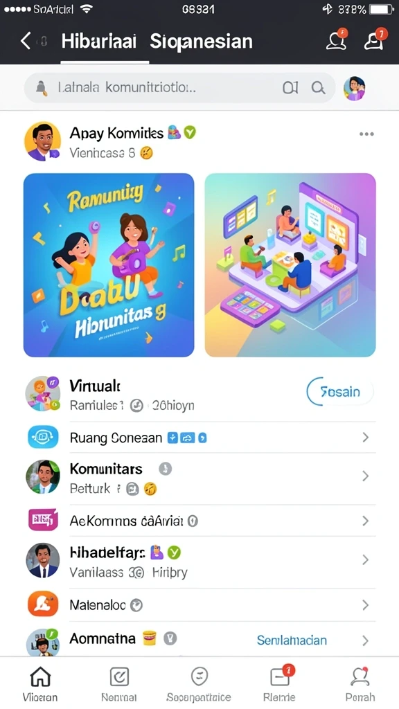 Tampilan awal permainan yang menarik dan user-friendly.