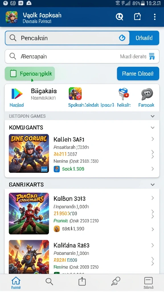 Beragam permainan menarik dan menghibur.