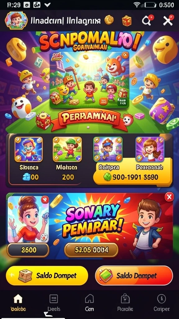 Tampilan menarik yang membuat pemain betah berlama-lama.