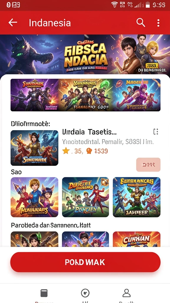 Fitur turnamen yang menambah keseruan bermain.