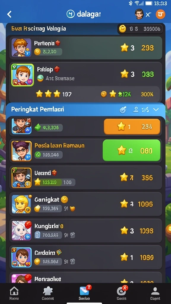 Level yang menantang dan penuh dengan rintangan.