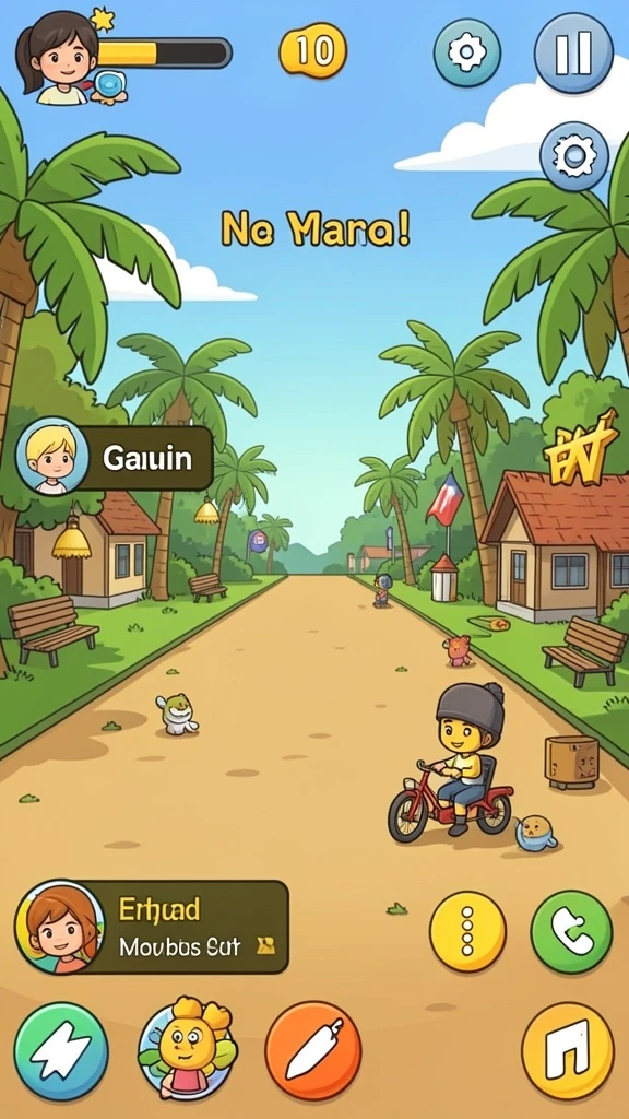 Tampilan antarmuka permainan yang user-friendly.