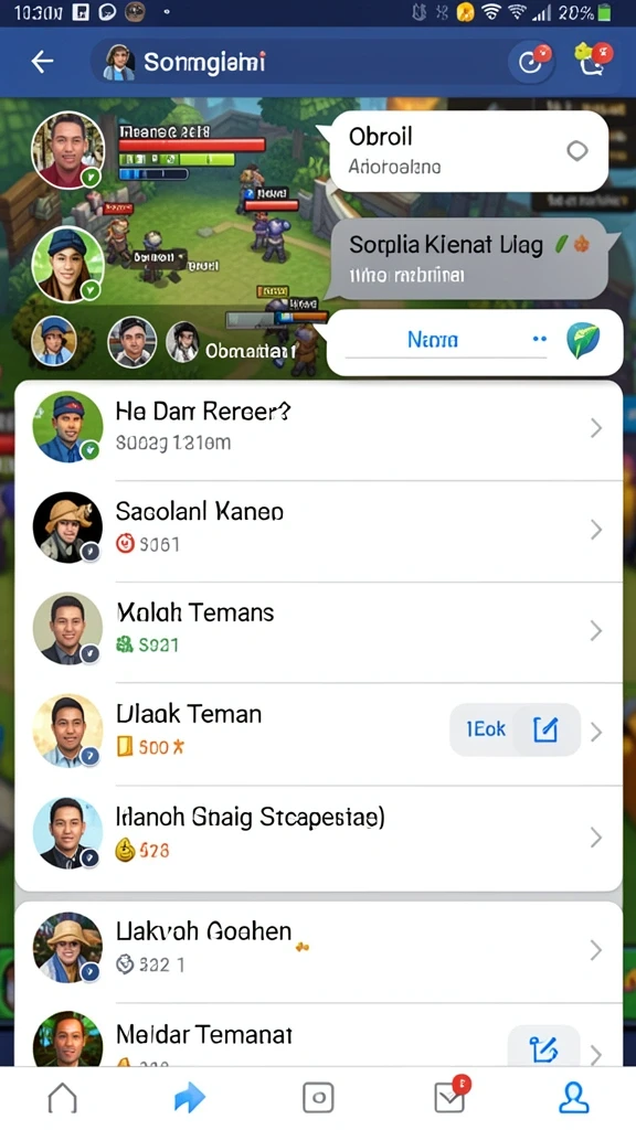 Screenshot dari permainan dengan latar misterius.