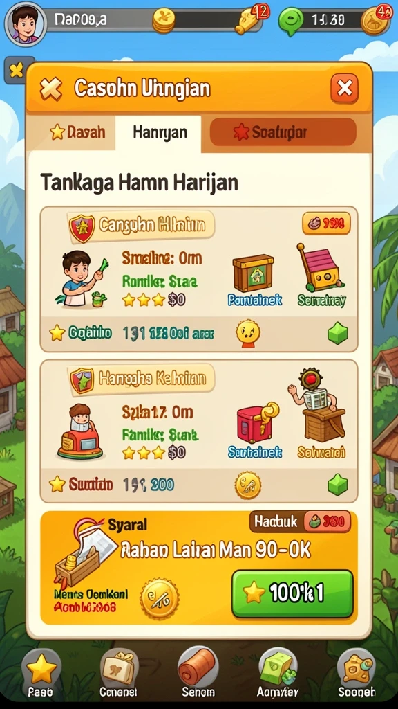 Preview level baru dengan pemandangan menakjubkan.