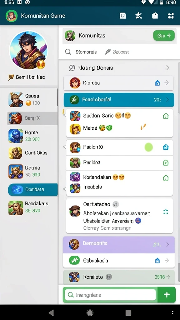 Screenshot memperlihatkan pengguna sedang memainkan salah satu game seru.