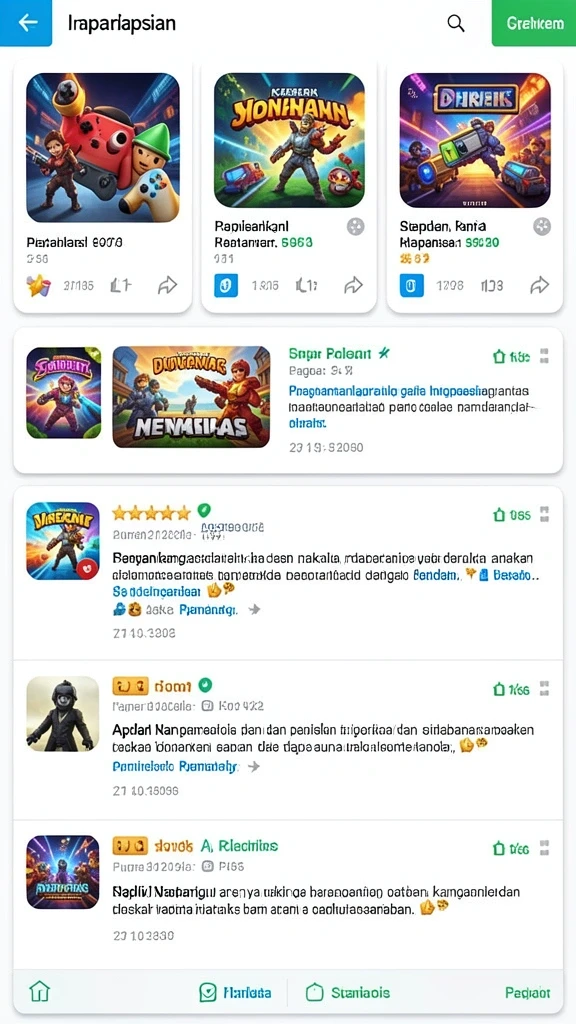 Tampilan awal permainan yang menarik.