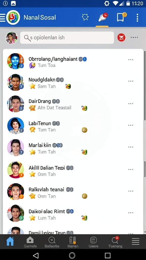 Menampilkan karakter unik dan interaksi permainan.
