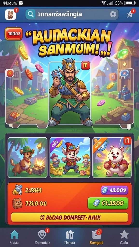 Tampilan antarmuka yang user-friendly pada QTGAME.
