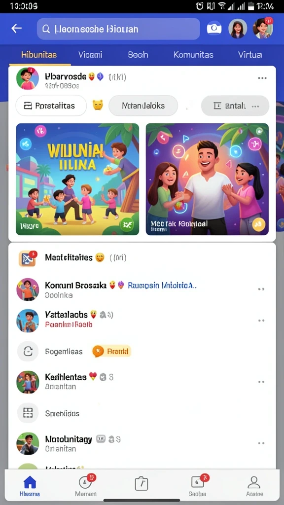 Tampilan awal permainan yang menarik dan mudah dipahami.