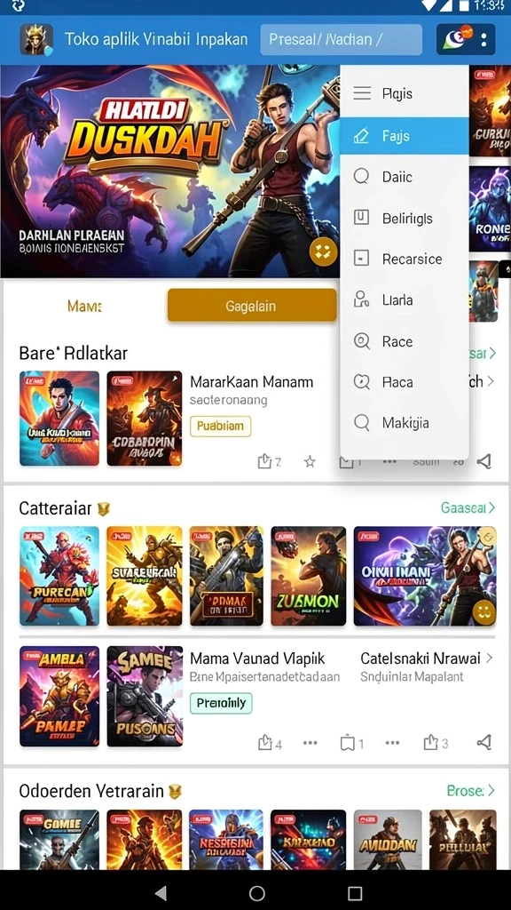 Tangkapan layar kedua menunjukkan karakter yang sedang diupgrade.