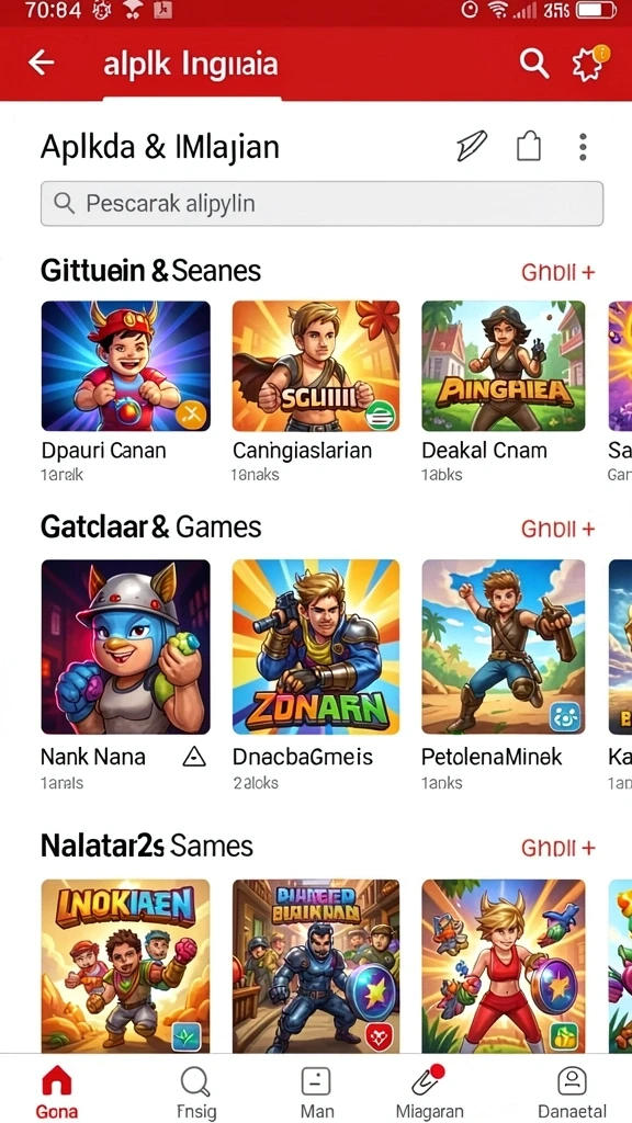 Tampilan awal yang menarik dan intuitif.