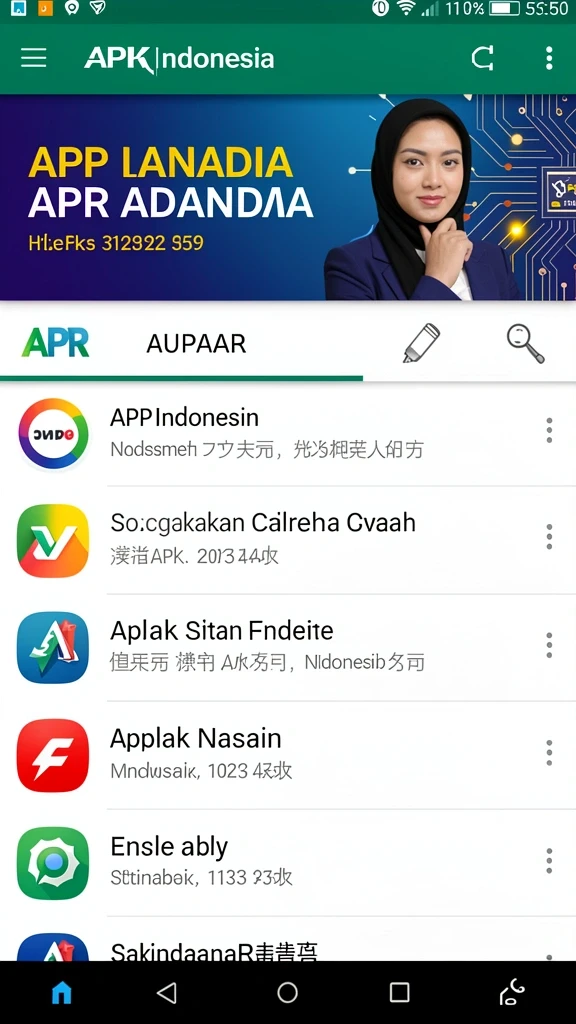 Tampilan menu utama yang intuitif dan menarik.